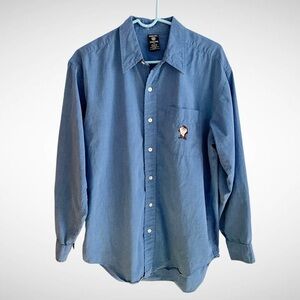 Warner Bros Vintage 100% Cotton Tasmanian Devil Buttondown Dress Shirt